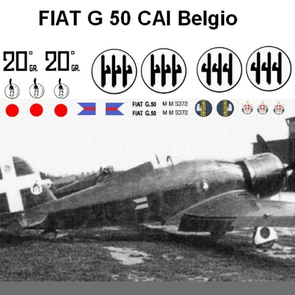 Decal FIAT G50 Belgio 1940